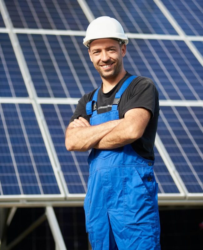 Stand Alone Exterior Solar Panel System Installation Renewable Green Energy Generation Concept .jpg